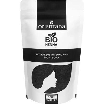 Orientana Bio Henna Ebony Black - Coloration capillaire - Naturelle, Durable, Nourrissante - Publicité Orientana Bio Henna Ebony Black - Coloration capillaire - Naturelle, Durable, Nourrissante - Publicité