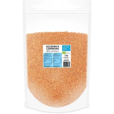 Ekologiczne czerwone soczewice - 5kg - Rośliny strączkowe Ekologiczne czerwone soczewice - 5kg - Rośliny strączkowe
