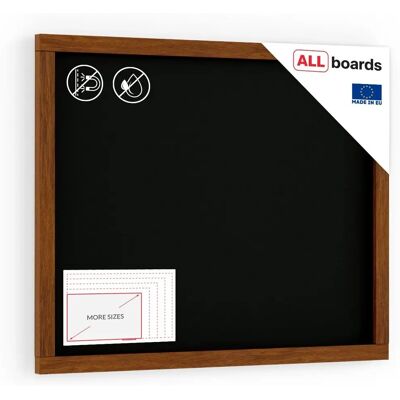Tableau à craie noir AllBoards 50x40cm avec cadre en bois - Publicité Tableau à craie noir AllBoards 50x40cm avec cadre en bois - Publicité