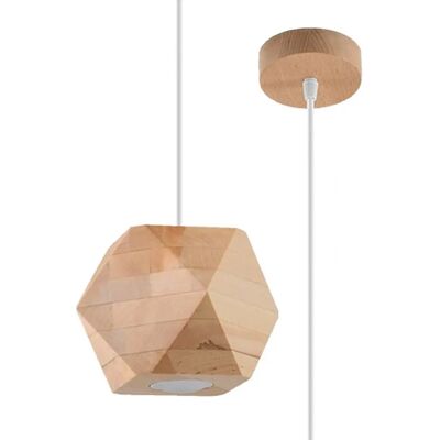 Sollux Woody Spherical Pendant Ceiling Light - Natural Wood - GU10 - 120cm Sollux Woody Spherical Pendant Ceiling Light - Natural Wood - GU10 - 120cm