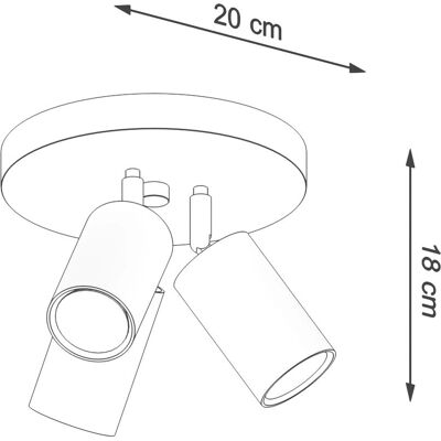 Lámpara de Techo Sollux RING 3P - Conjunto de Focos de Techo Lámpara de Techo Sollux RING 3P - Conjunto de Focos de Techo