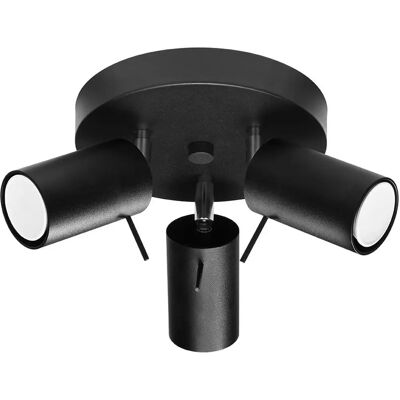 Sollux Lighting Sollux RING 3P Plafond Spotlight - Noir - Publicité Sollux Lighting Sollux RING 3P Plafond Spotlight - Noir - Publicité