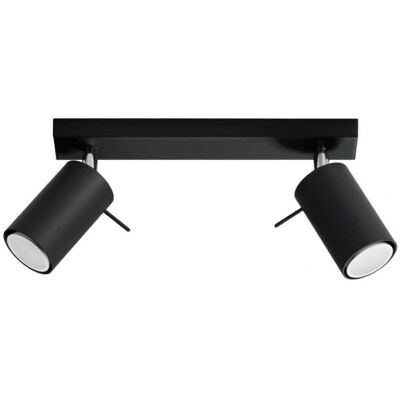 Sollux Lighting Sollux RING - Barra a 2 faretti nera Sollux Lighting Sollux RING - Barra a 2 faretti nera