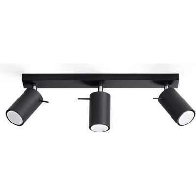 Sollux Lighting RING 3 Plafonnier - Noir - Publicité Sollux Lighting RING 3 Plafonnier - Noir - Publicité