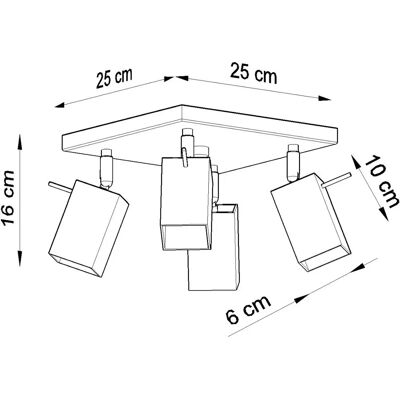 Sollux MERIDA 4 Lampa sufitowa - Sufit Light Sollux MERIDA 4 Lampa sufitowa - Sufit Light