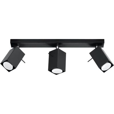 Luce a Sospensione Sollux MERIDA 3-Luci Stile Industriale Acciaio Nero GU10 Luce a Sospensione Sollux MERIDA 3-Luci Stile Industriale Acciaio Nero GU10