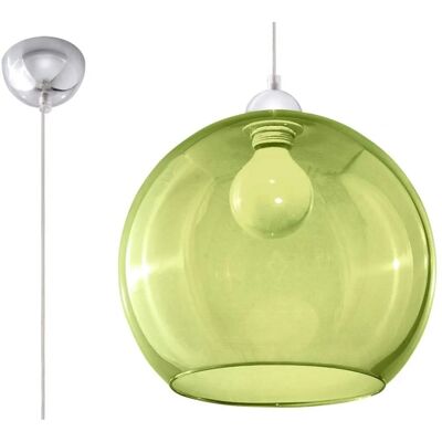Sollux Lighting Sollux BALL - 1 Light Glass Dome Ceiling Pendant Green - Pendant Lamp Sollux Lighting Sollux BALL - 1 Light Glass Dome Ceiling Pendant Green - Pendant Lamp