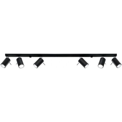 Sollux Lighting - UK Lighting Ring Barra di 6 Faretti Neri - Barra di Luce Ring 6 Sollux Lighting - UK Lighting Ring Barra di 6 Faretti Neri - Barra di Luce Ring 6