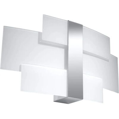 Sollux Lighting Celia 2 Light Flush Wall Light Chrome, White, G9 Sollux Lighting Celia 2 Light Flush Wall Light Chrome, White, G9