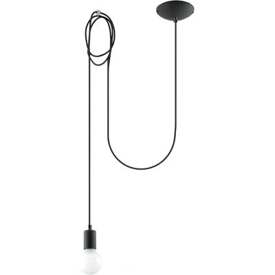 Sollux EDISON - 1 Leuchte Deckenhängel Schwarz - Deckenpendelleuchte Sollux EDISON - 1 Leuchte Deckenhängel Schwarz - Deckenpendelleuchte