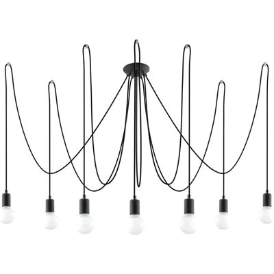 Sollux EDISON 7-Licht Schwarzer Pendel - Kronleuchter Sollux EDISON 7-Licht Schwarzer Pendel - Kronleuchter