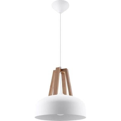 Sollux CASCO Pendant Lamp - White, Natural Wood, E27 - Product Type Sollux CASCO Pendant Lamp - White, Natural Wood, E27 - Product Type