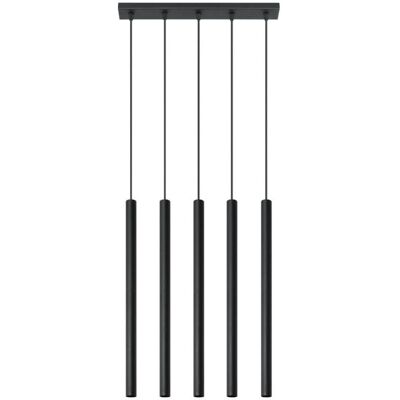 Sollux Lighting Pastelo 5 Luce Pendente Nera - Lampada a Sospensione Sollux Lighting Pastelo 5 Luce Pendente Nera - Lampada a Sospensione