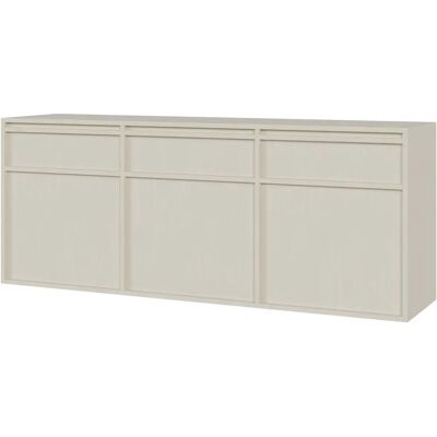 Selsey Evo Schwebender 3-türiger Schrank - 154cm - Creme Selsey Evo Schwebender 3-türiger Schrank - 154cm - Creme