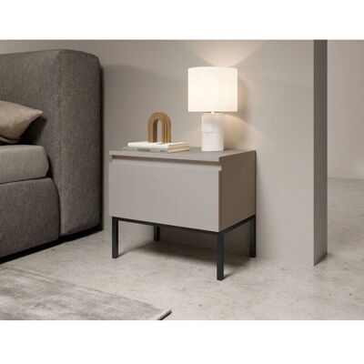Selsey BEMMI - Comodino - con gambe dorate - beige Selsey BEMMI - Comodino - con gambe dorate - beige