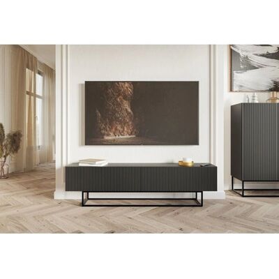 Selsey Schwarzer TV-Schrank - Veldio - Zeitgenössisches Design - 175 cm Selsey Schwarzer TV-Schrank - Veldio - Zeitgenössisches Design - 175 cm