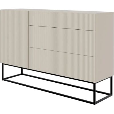 Commode SELSEY Taupe Gris 3 Tiroirs - Meubles - Publicité Commode SELSEY Taupe Gris 3 Tiroirs - Meubles - Publicité