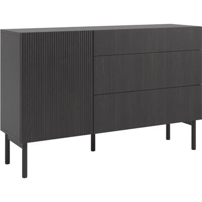 NOLIE Buffet avec 3 Tiroirs - 140cm - Style Minimaliste Scandinavo-Japonais NOLIE Buffet avec 3 Tiroirs - 140cm - Style Minimaliste Scandinavo-Japonais