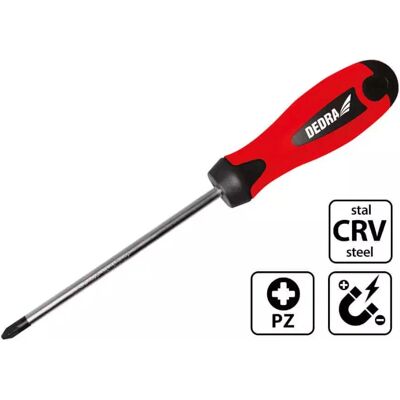 Dedra 06A023 - PZ1x100mm CrV Schraubenzieher Dedra 06A023 - PZ1x100mm CrV Schraubenzieher
