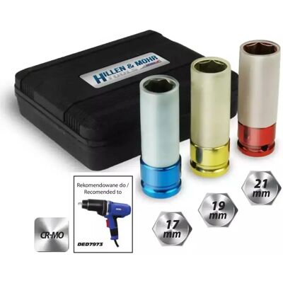 Dedra Schlagratschen-Set - Impact Socket Set, Impact Sockets, Aluminiumfelgen Dedra Schlagratschen-Set - Impact Socket Set, Impact Sockets, Aluminiumfelgen