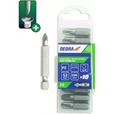 Dedra PZ2x50mm Schraubendreherbits - 10 Stück Dedra PZ2x50mm Schraubendreherbits - 10 Stück