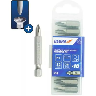 Dedra 18A06PH21-10 Schraubendreherbits - 10 Stk. Dedra 18A06PH21-10 Schraubendreherbits - 10 Stk.