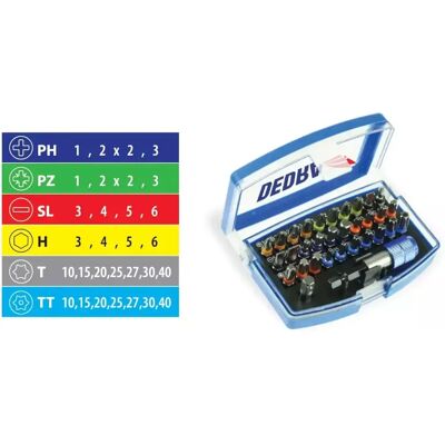 Dedra 18A11S032 Schraubendreher-Bitsatz - 32 Stück Dedra 18A11S032 Schraubendreher-Bitsatz - 32 Stück