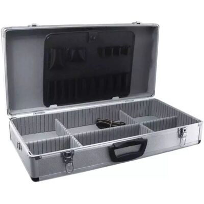 Dedra N0007 Aluminium-Werkzeugkoffer - Verstellbare Fächer Dedra N0007 Aluminium-Werkzeugkoffer - Verstellbare Fächer