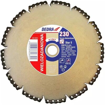 Dedra H1082 kątownik do szlifierki - segmentowa tarcza diamentowa 115mm Dedra H1082 kątownik do szlifierki - segmentowa tarcza diamentowa 115mm