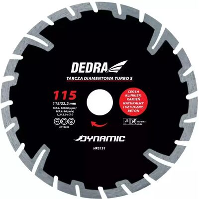 Dedra HP2132 Winkelschleifer-Zubehör - Turbo S, 125 mm Dedra HP2132 Winkelschleifer-Zubehör - Turbo S, 125 mm