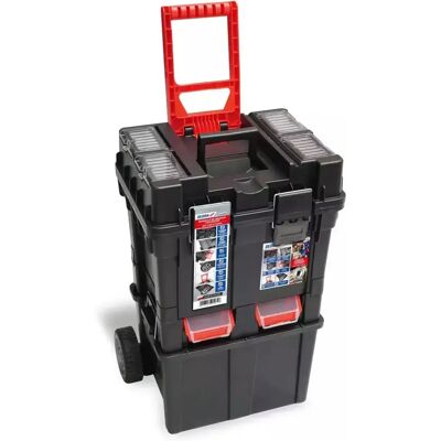 Dedra N0200 Werkzeugkoffer - Robuste Kunststoffkonstruktion, 4 Fächer, Räder Dedra N0200 Werkzeugkoffer - Robuste Kunststoffkonstruktion, 4 Fächer, Räder
