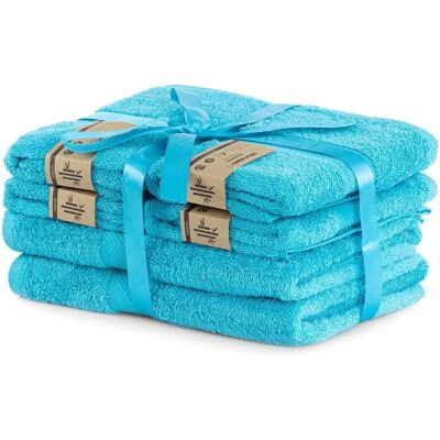 DecoKing - Towel Set 40% Bamboo Turquoise 2x70x140 DecoKing - Towel Set 40% Bamboo Turquoise 2x70x140