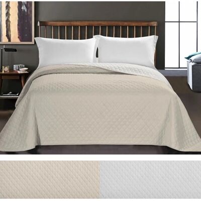 DECOKING - Axe - Beżowy-Biały - 170x210 cm - Narzuta na łóżko DECOKING - Axe - Beżowy-Biały - 170x210 cm - Narzuta na łóżko
