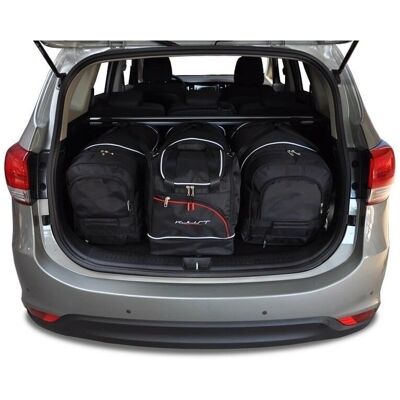 Kjust - Bolsas de maletero Kia Carens 2013+ - 4 piezas - poliéster 1680D PU - bolsas de maletero Kjust - Bolsas de maletero Kia Carens 2013+ - 4 piezas - poliéster 1680D PU - bolsas de maletero
