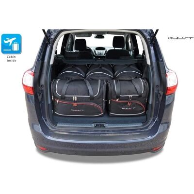 Kjust - Ford Grand C-Max 2010+2015 - 5 piezas - bolsas de maletero Kjust - Ford Grand C-Max 2010+2015 - 5 piezas - bolsas de maletero