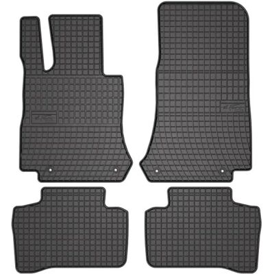 FROGUM Black Rubber Car Floor Mats for Mercedes GLC - Front & Rear FROGUM Black Rubber Car Floor Mats for Mercedes GLC - Front & Rear