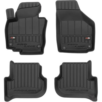 FROGUM 3D407329 Black Rubber Front & Rear Floor Mats - Floor Mats FROGUM 3D407329 Black Rubber Front & Rear Floor Mats - Floor Mats