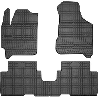 Tapis en caoutchouc Frogum Kia Carens II - Sur mesure, Bord, Noir Tapis en caoutchouc Frogum Kia Carens II - Sur mesure, Bord, Noir