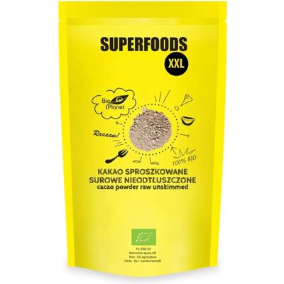 BIO PLANET Organiczne Surowe Beztłuszczowe Proszek Kakao - 400g BIO PLANET Organiczne Surowe Beztłuszczowe Proszek Kakao - 400g