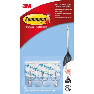 3M 17067CRL Transparente Haken mit Metallgriff - Hooks 3M 17067CRL Transparente Haken mit Metallgriff - Hooks