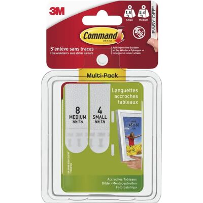3M Command Bildmontagestrips - Weiß - Bis 7,2kg - Bilder Montieren 3M Command Bildmontagestrips - Weiß - Bis 7,2kg - Bilder Montieren