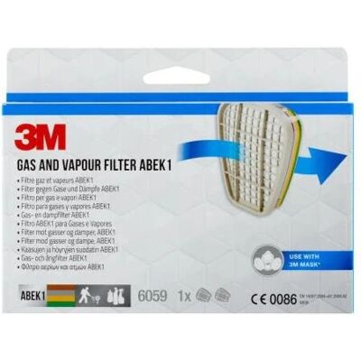 Filtro vapori organici 3M 6059 - Cartuccia gas e vapori Filtro vapori organici 3M 6059 - Cartuccia gas e vapori