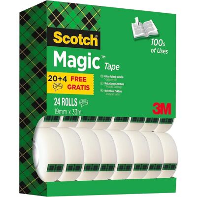 Scotch Magic Tape 810 33m x 19mm (24 pz.) Scotch Magic Tape 810 33m x 19mm (24 pz.)
