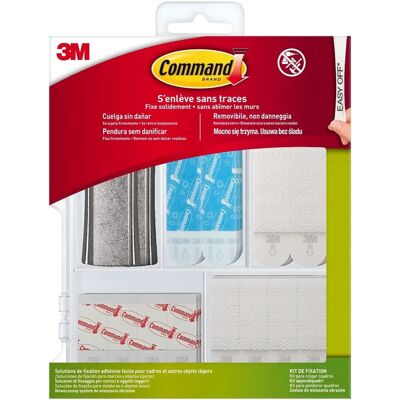 Kit di Fissaggio COMMAND - Ganci piccoli, grandi, resistenti all'acqua Kit di Fissaggio COMMAND - Ganci piccoli, grandi, resistenti all'acqua
