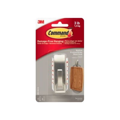 3M MR02-BNFGN Huisopslaghaak - Metaal, Zilver, 79x29x29mm 3M MR02-BNFGN Huisopslaghaak - Metaal, Zilver, 79x29x29mm