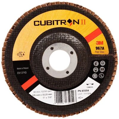 3M Cubitron II Flap Disc - Keramisk Korn - Konisk 125mm 3M Cubitron II Flap Disc - Keramisk Korn - Konisk 125mm