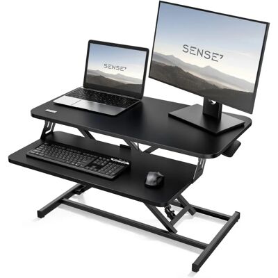 SENSE7 Höhenverstellbarer Schreibtisch - 81x40cm Schwarz SENSE7 Höhenverstellbarer Schreibtisch - 81x40cm Schwarz