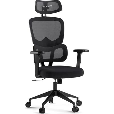 Sense7 Veno Chaise de Bureau - Ergonomique, Réglable, Noire - Publicité Sense7 Veno Chaise de Bureau - Ergonomique, Réglable, Noire - Publicité