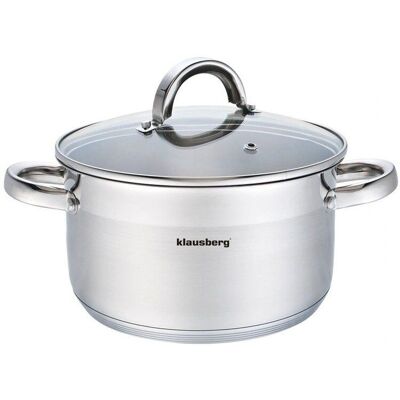 Klausberg KB-7124 Mehrschichtiger Kochtopf 20cm 3,5L Silber Klausberg KB-7124 Mehrschichtiger Kochtopf 20cm 3,5L Silber