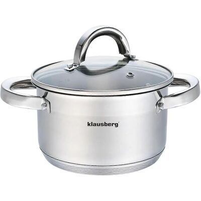 Klausberg 22cm Silber Mehrschichtiger Kochtopf mit Deckel Klausberg 22cm Silber Mehrschichtiger Kochtopf mit Deckel